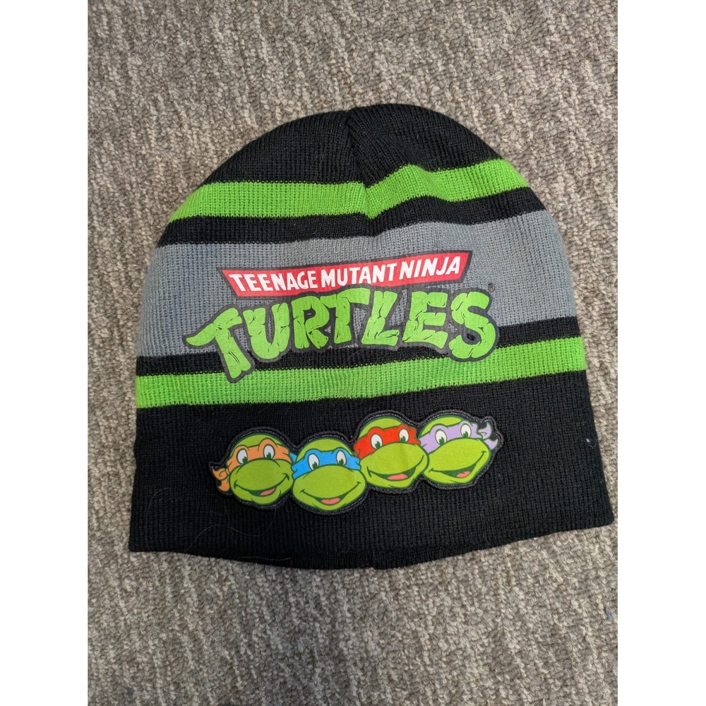 Nickelodeon Teenage Mutant Ninja Turtles Beanie‎ Hat Striped Black Green